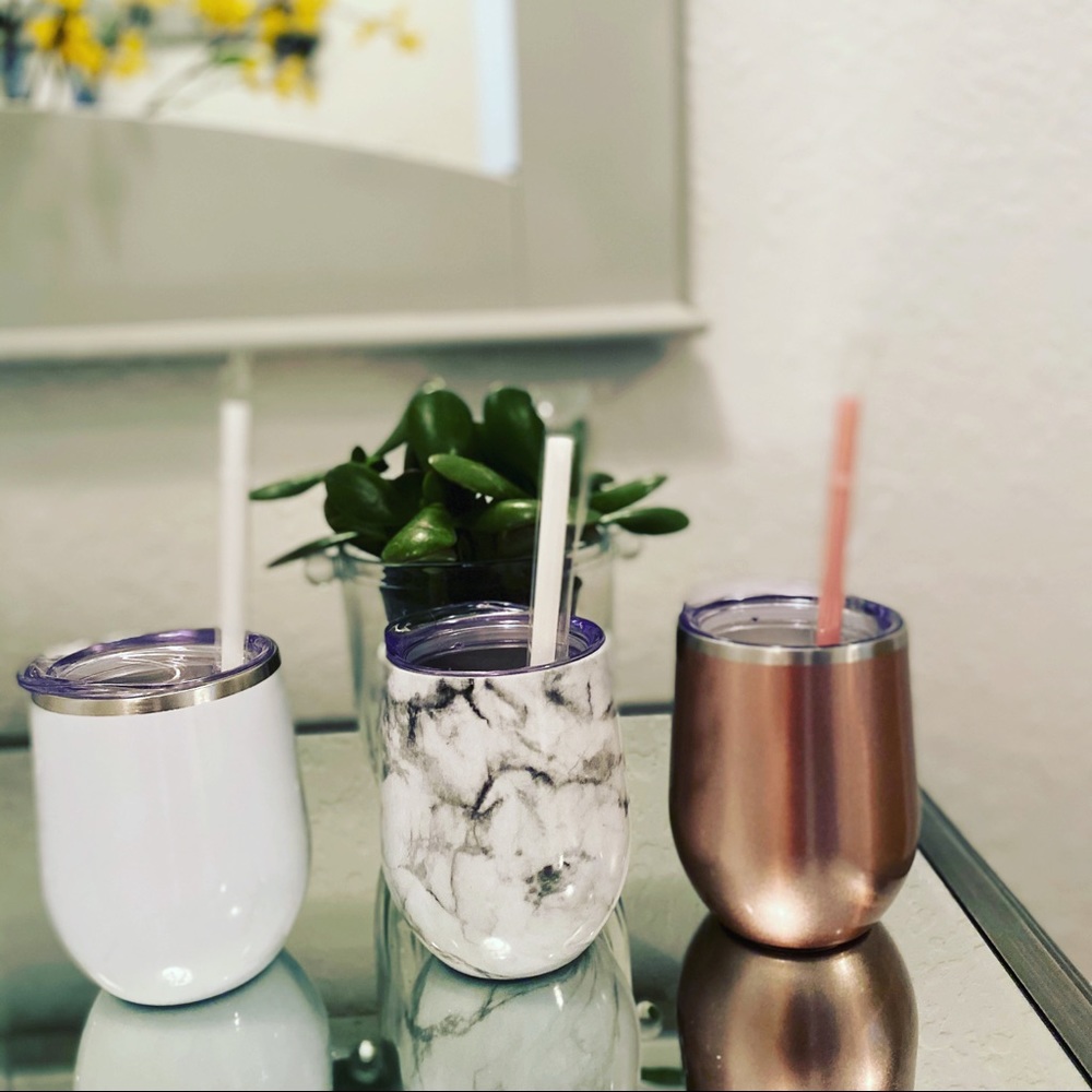 12 oz Stainless Steel Wine Tumbler